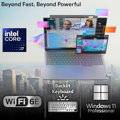 Image of Lenovo ThinkBook Business 15.6'' FHD Laptop, Powerful Intel Core i7(10-Core, Up to 4.7 GHz), 16GB RAM, 1TB SSD, Windows 11 Pro, Ethernet Port RJ-45, SD Card Reader, Fingerprint Reader, WOWPC USB