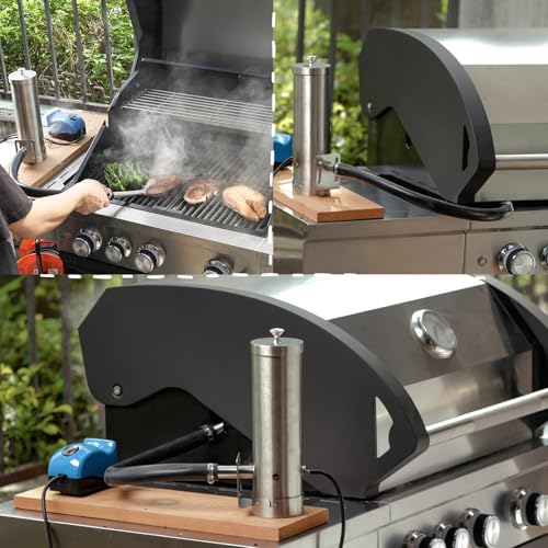 Ahumador para parrilla de gas y caja generadora para ahumar con astillas de madera 5
