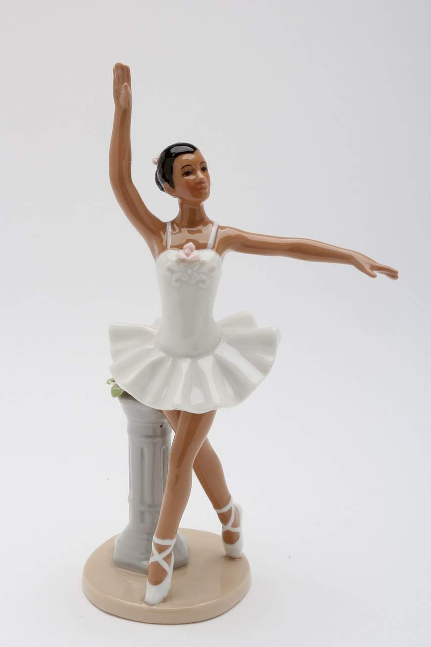 Cosmos Gifts Fine Porcelain African American Ballerina
