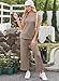 XIEERDUO 2 Piece Outfits for Women Summer Fashion Travel Lounge Set Sleeveless Tracksuit Cruise Loungewear Women's Spring Airport Jumpsuit Vacation Clothes Khaki L