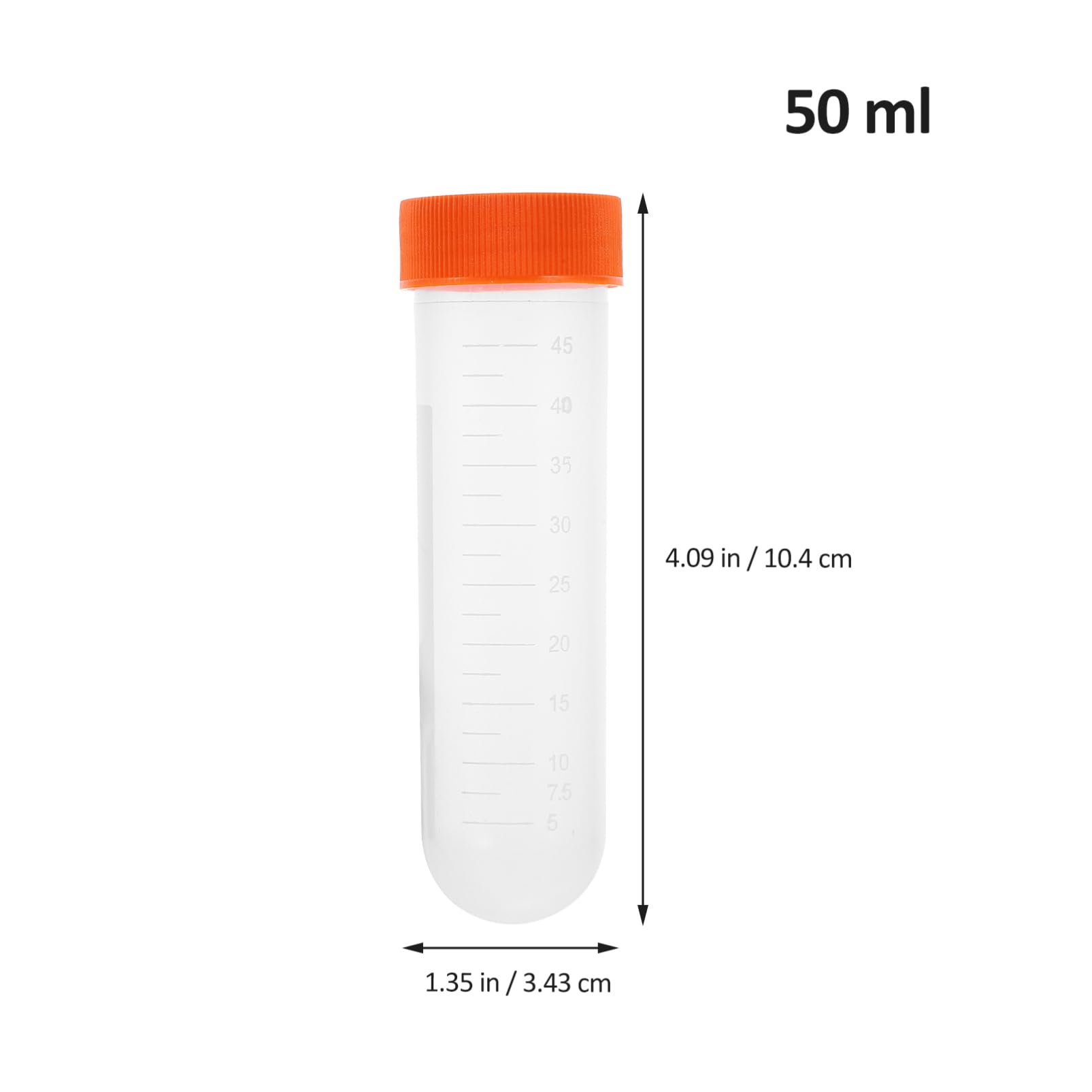 Provette Centrifugo in Plastico con Coperchio a Vite 50ml Facili da Osservare Confezione da 100pezzi per Esperimenti e Artigianato