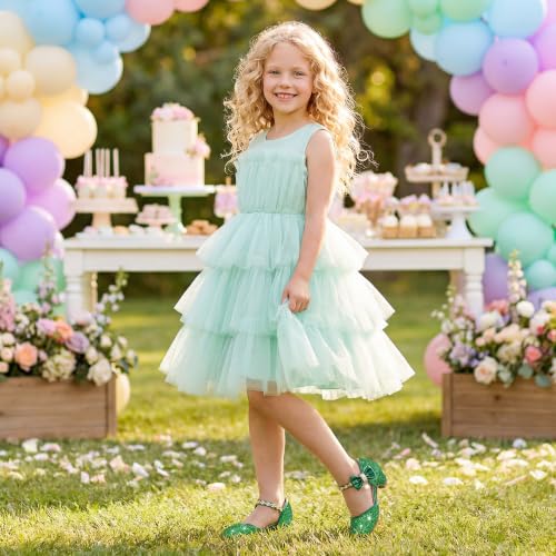 Image of Motasha Sparkly Girls Dress Shoes Kids High Heels Toddler to Big Kid