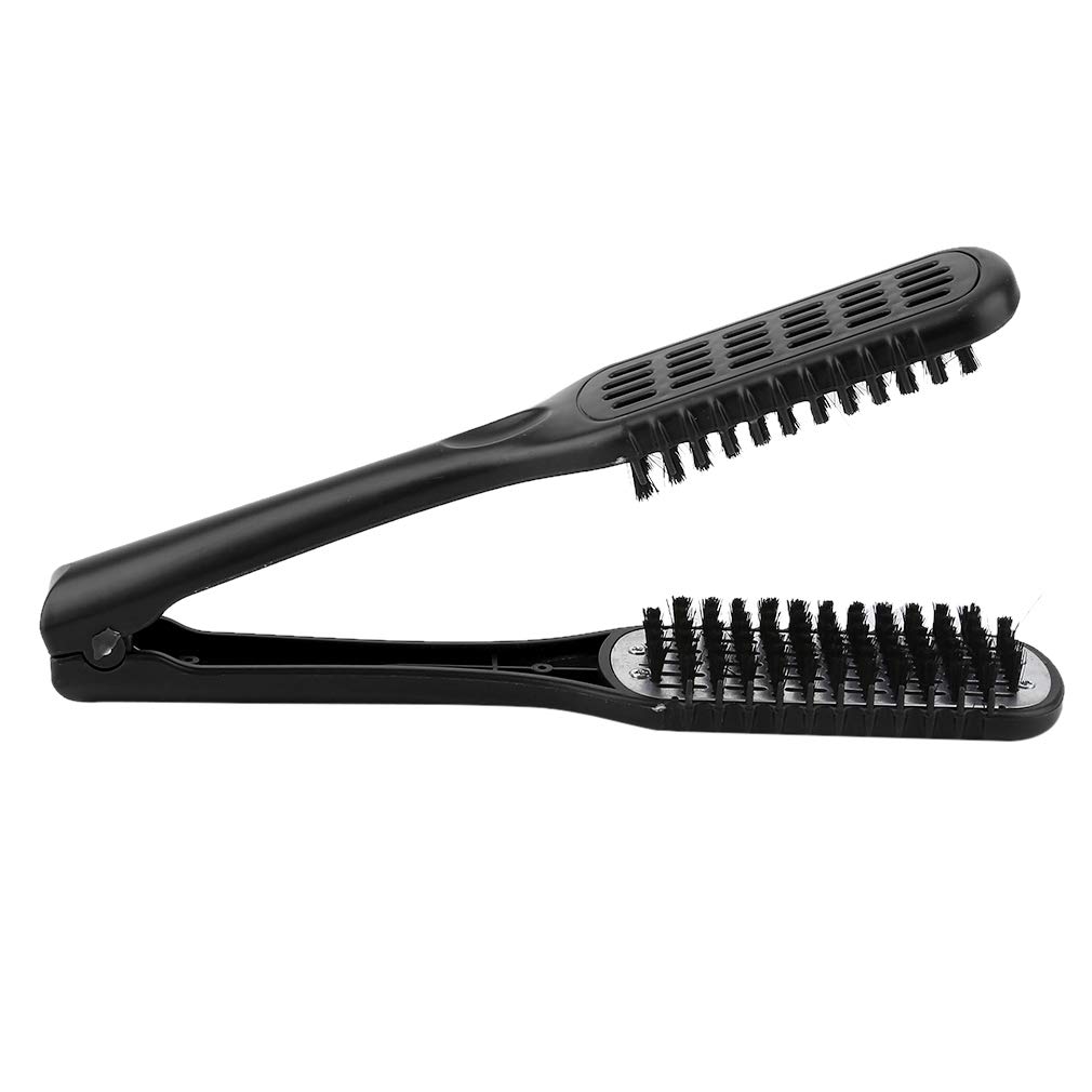 Ceramic Straightening Comb Double Sided Brush Clamp Hair