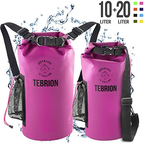 TEBRION 10L / 10L + 20L Premium Waterproof Dry Bag - Roll Top
