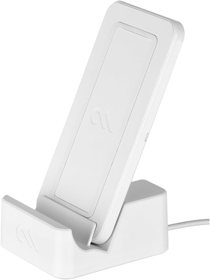 Case-Mate - Qi Certified Wireless Charger - Power PAD - Fast Wireless Charger - with Stand - Compatible with iPhone Xs Max, iPhone XR, iPhone Xs, iPhone X, iPhone 8, iPhone 8 Plus - White