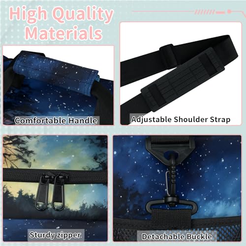 Stars Trees Travel Duffle Bag - Waterproof weekend luggage bag, men's sports and fitness bag, delivery hospital storage bag, overnight luggage bag with pull rod cover2