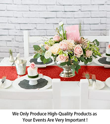 10 Pieces-12 X108 Red-Sequin Table Runner Wedding Party Catering Event Table Runners Glitter Table Runner For Birthday Party #TOP1