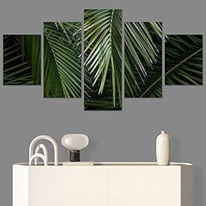 SIGNWIN 5 Panel Canvas Wall Art Abstract Colorful...