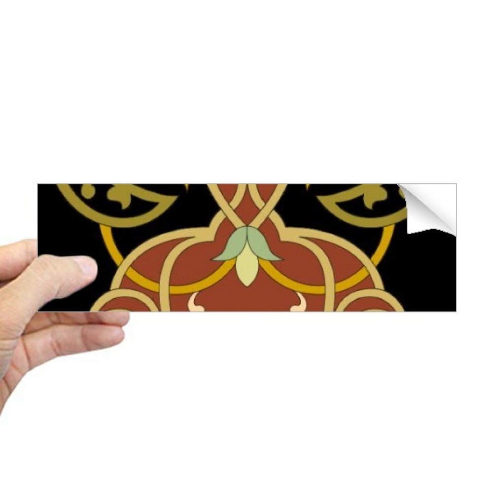 Sticker rectangulaire pour fenêtre feuille baroque pour décorer les vitres