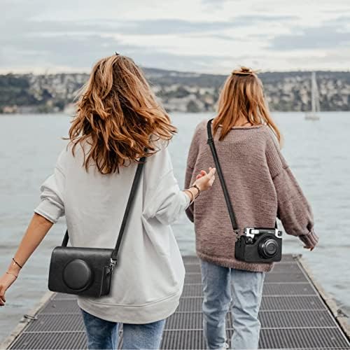 FINTIE Protective Case for Instax Wide 300 Instant Film Camera - Premium PU Leather Protective Bag Cover/Removable Strap, Black