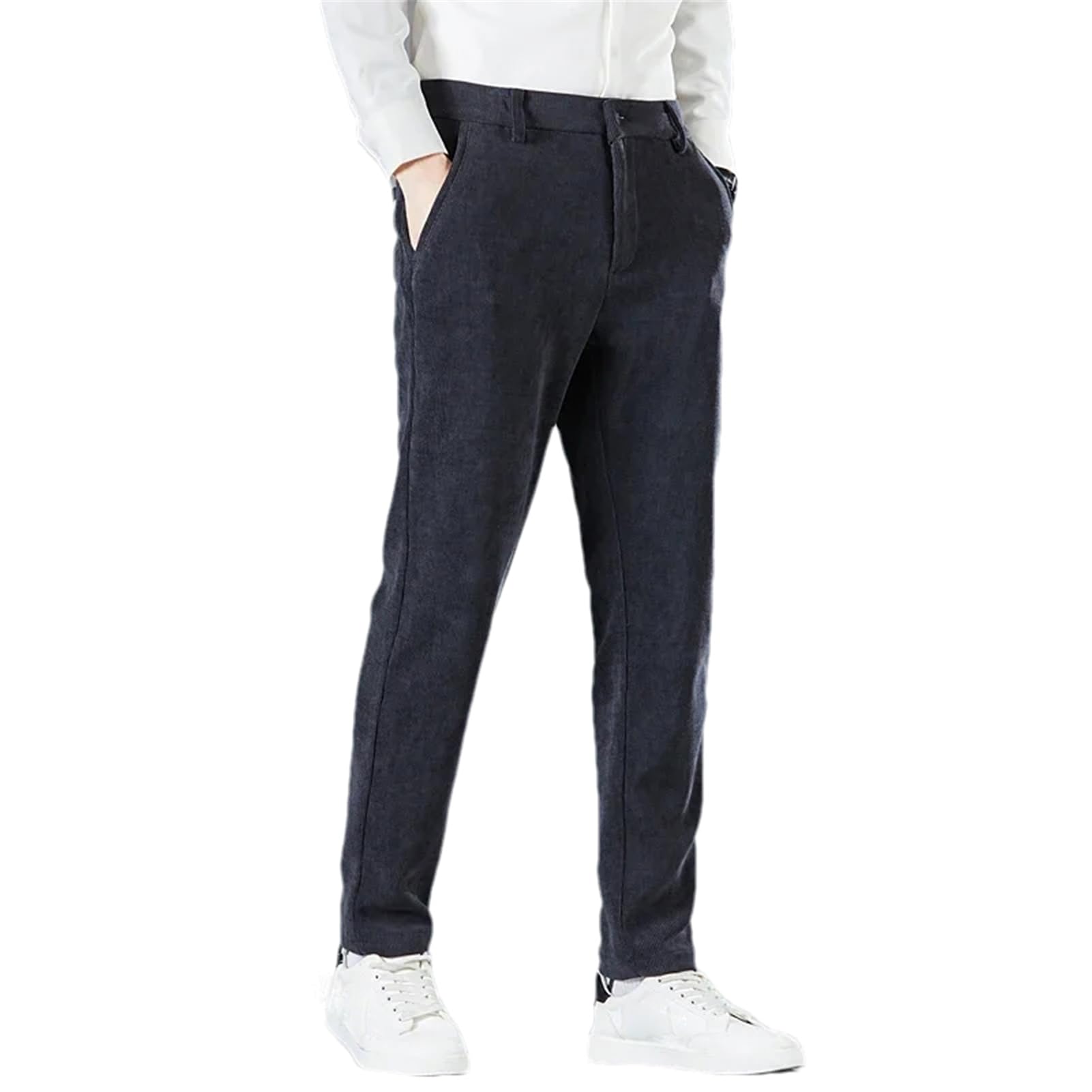 Uomini Business Casual Pantaloni Autunno Dritto Cord Pantaloni Maschio Inverno Uomini Abbigliamento Coreano Pantaloni Per Gli Uomini