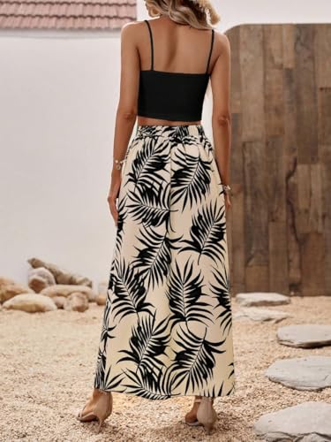 Image of Dress for Women Western Beach Wear for Two Piece Dress Vacation Outfit Maxi Dresses for Women Trendy Co ord Set