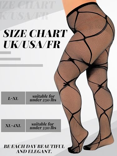Geyoga 3 Pair Plus Size Rhinestone Fishnets Stockings Glitter Sparkly Tights High Waist Black Fishnet Pantyhose for Women3