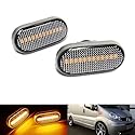 RZG 2x Klare Linse Seite Blinker Bernstein LED Marker Repeater Licht Für Vivaro Movano A Primastar Interstar Duster Dokker