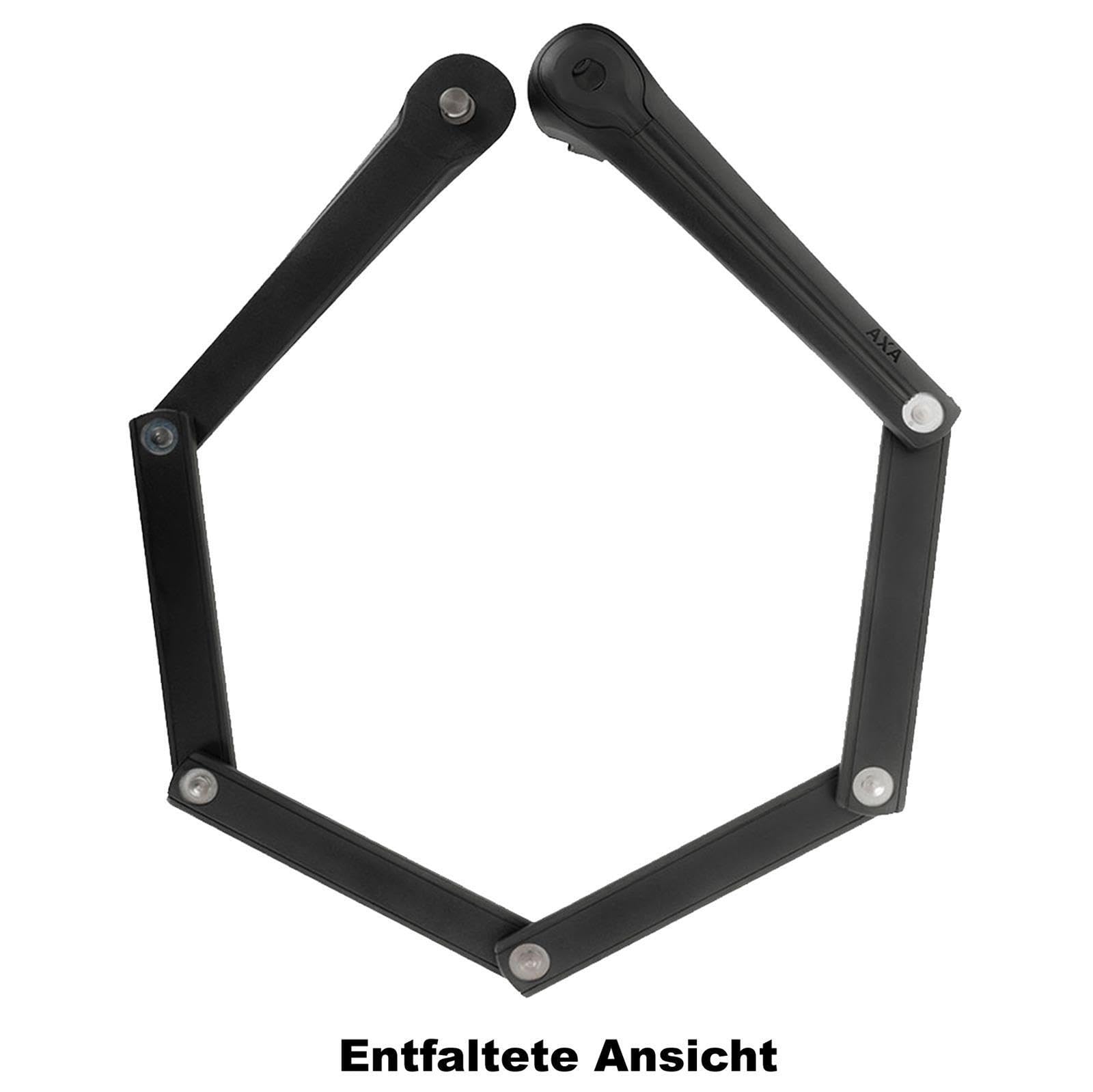 Axa Fold Pro 100 Vouwslot Zwart Lengte 100 cm Level 11 incl. Fietsbel