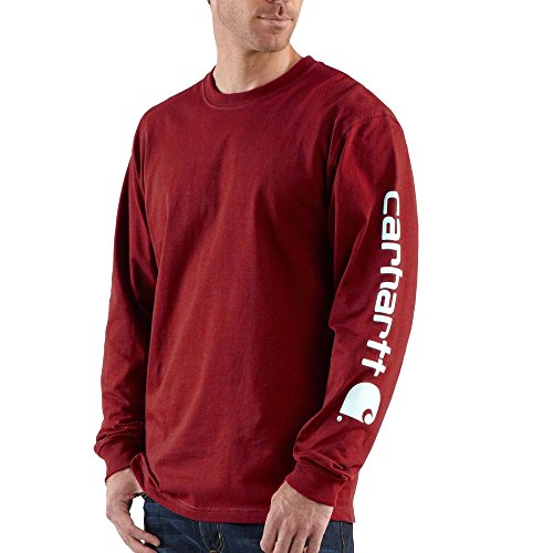 Image of Carhartt Men's Dearborn Loose Long-Sleeve Logo T-Shirt Closeout