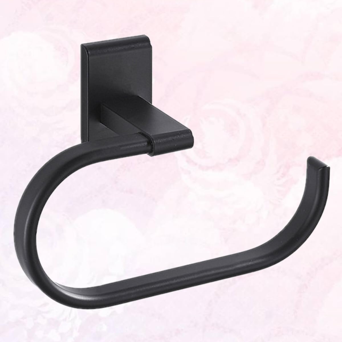 DOITOOL 2pcs Wall Mounted Towel Rack Easy Installation Towel Holder for Home Bathroom Use Elegant Black Design No Punching Required Practical Bathroom Accessory