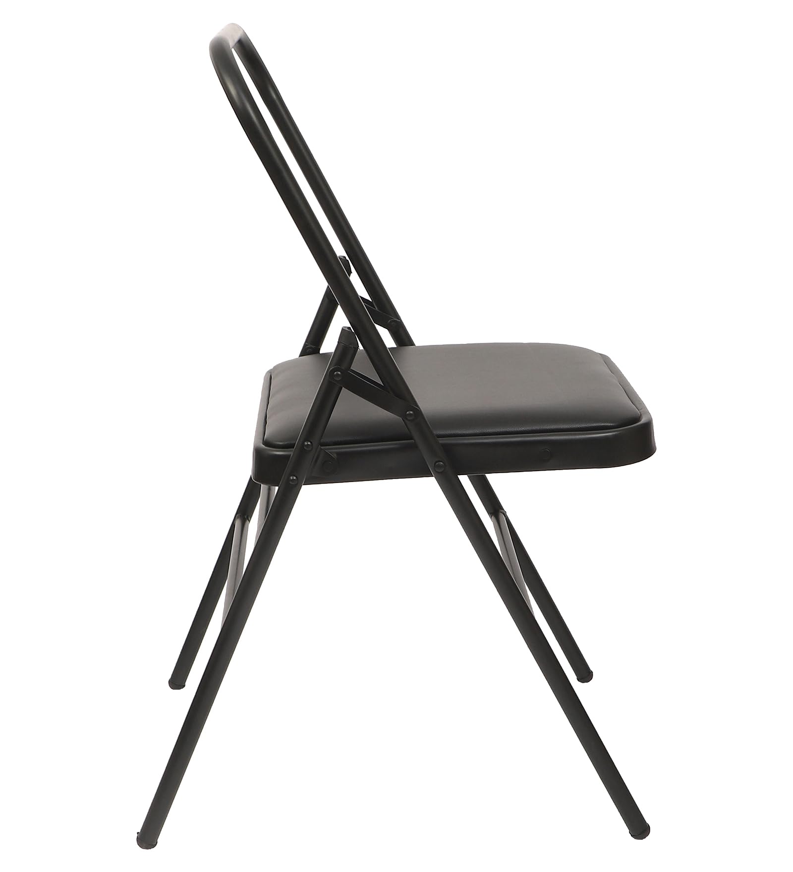 Grandwill Yoga Chair with Cushion Seat Carbon Steel Backless Folding Chair for Iyengar Yoga, Fitness & Meditation (Black) 3