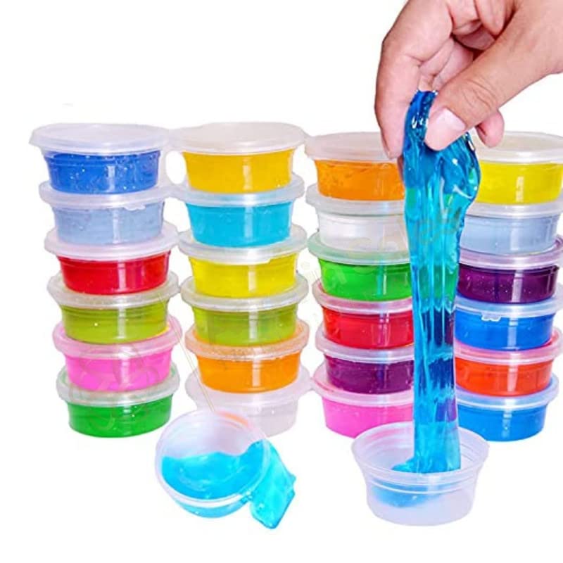 YBN Slime kit, Colors Non-Toxic Clear Crystal Slime Soft Jelly Clay Putty mud Stress Relief Toy Jelly Toy for Kids & Adult, DIY Slime Making- Multi Color (Pack of 12) (B0BG2SXNRL) Amazon Price History, Amazon Price Tracker