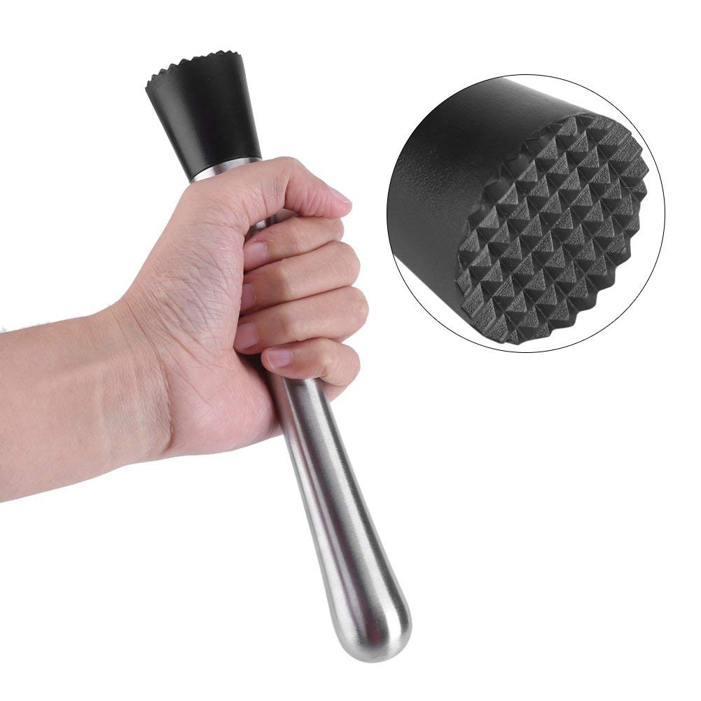 Muddler Per Cocktail In Acciaio Inox - Pestello Con Testa A Griglia Per