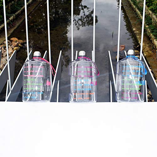 image for BuildLife 1 Gallon Water Bottle Motivational Fitness Workout with Time