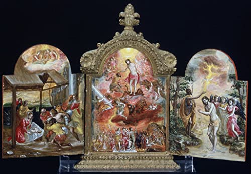 Cuadro sobre lienzo Altar portátil de El Greco obra SERENDIPITP para salón 60x90cm