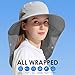 Outdoor Sun Hat Detachable Neck Face Flap UPF 50+UV Protection Visor Fishing Hats with Neck Flap for Men & Women Light Grey