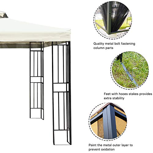 Gartenpavillon Grand Patio mit Moskitonetz und robustem Material