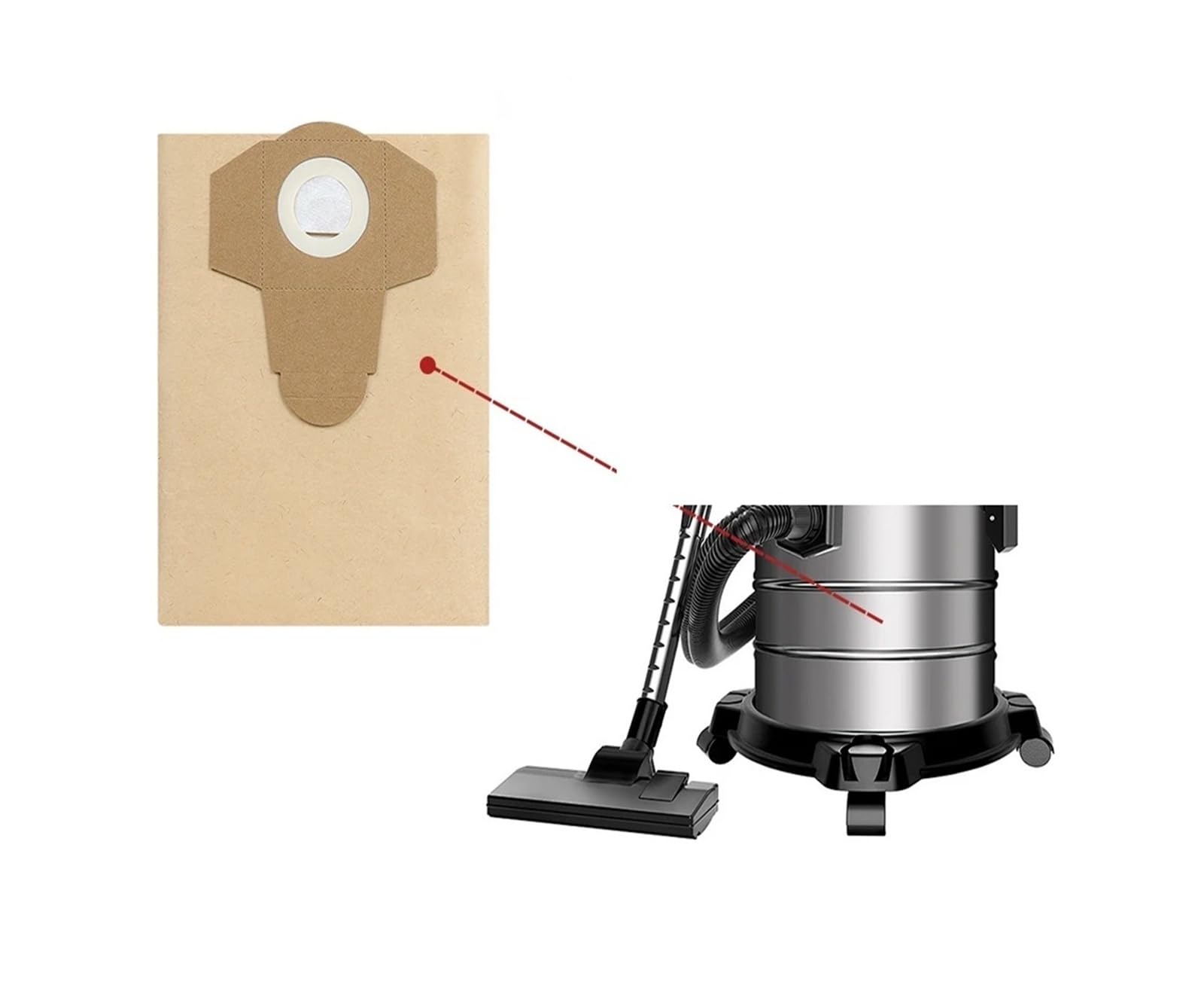 Nass- Und Trockenstaubbeutel, Vakuum-Papier-Staubsammelbeutel, 20 L, 30 L, for Nasse Und Trockene Teile, Kompatibel Mit Einhell, BT-VC1250S / BT-VC1250 / TC-VC 18 20 Li S-Solo.(30L-10PCS)