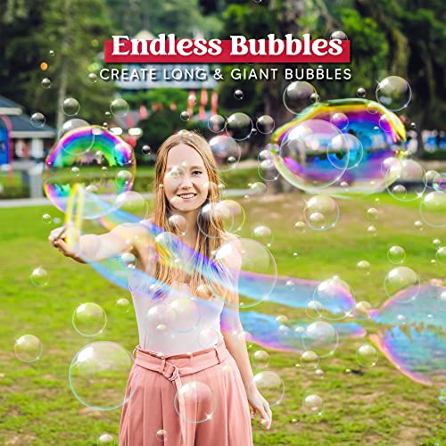 Joyin Big Bubble Wands Set, 18 Pcs Giant Bubble Maker With Tray, 12" Large Bubble Wands Bulk For Kids Summer Outdoor Activity Party Favors, 6 Pcs Bubble Solution Suitable For All Age People #TOP7