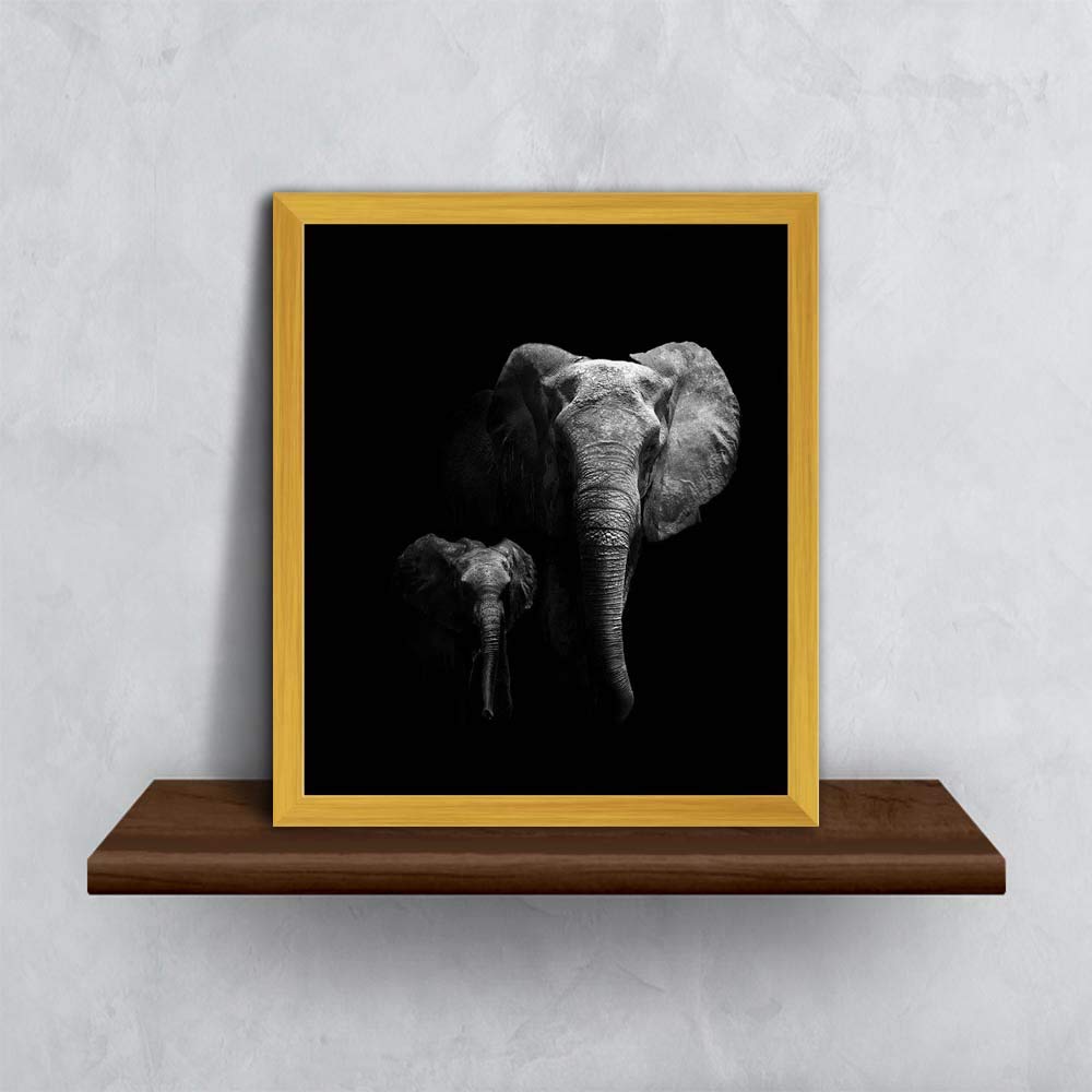 ArtzFolio Mother Walking with Her Baby Tabletop Painting Golden Frame 10 x 11.5 inch (25 x 29 cms)