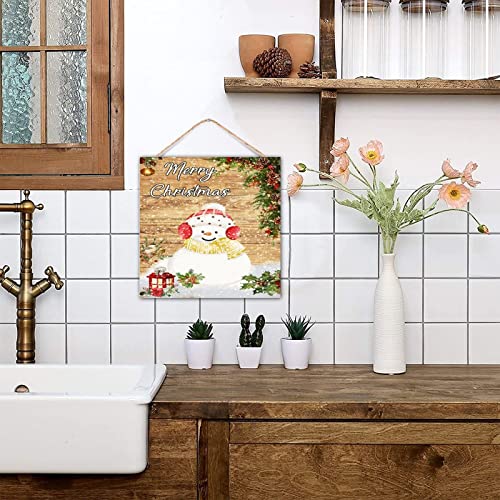 Panneau de Noël en bois cadeau idéal pour décoration maison et étagère - 6