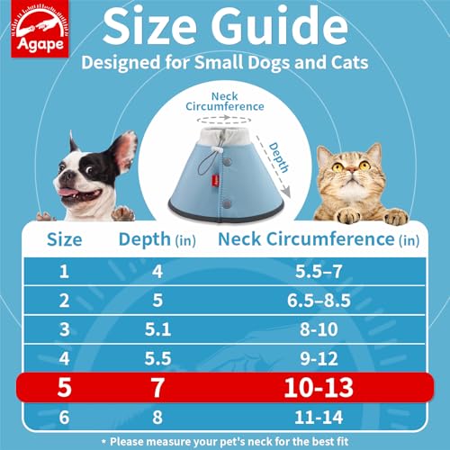 Image of Agape Soft Dog Cone for Small Dogs & Cats, Recovery Collar to Stop Licking | Comfy E-Collar Alternative for Puppies, Adjustable Cloth Cone After Surgery, Protective Neck Cone for Kittens, Washable