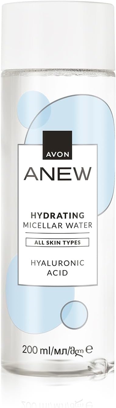 Anew Revitalising Micellar Water 200ml, Contains Hyaluronic Acid and Vitamin B3, Dissolves Oil Based Make-Up, For All Skin Types, Cruelty Free
