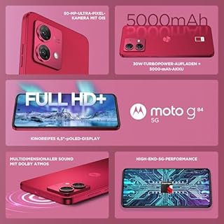 Motorola XT2347-2 Moto G84 5G, Dual, 256GB 8GB Ram, Viva Magenta