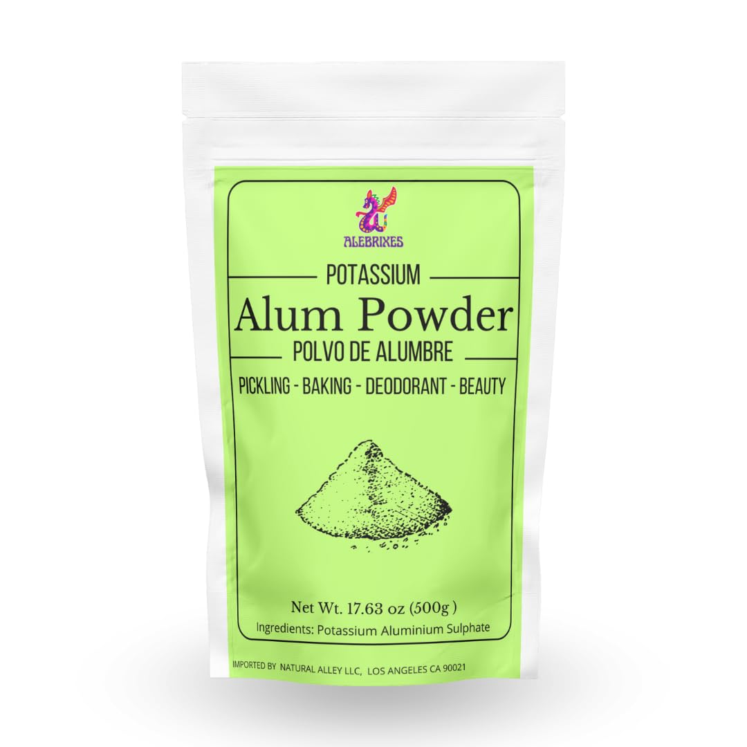 Alum Powder 500 gr (17.63 oz) | Polvo de Alumbre - Polvo para encurtidos | Granulated Potassium Alum Powder - Pickling Powder | Imported from Mexico
