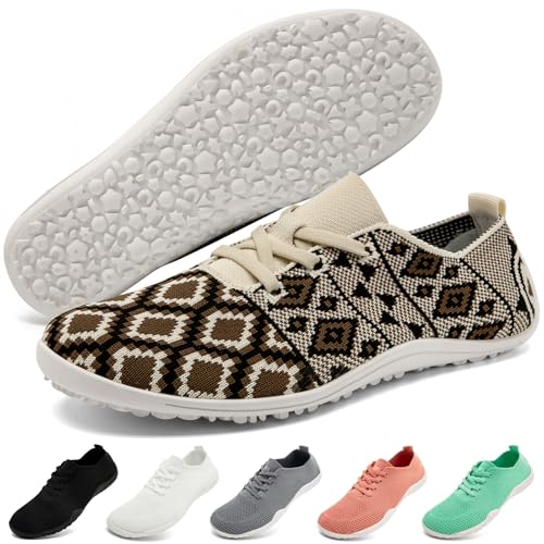 Image of Barefoot Shoes Women Tennis Gym Zero Drop Trail Minimalist Sneakers | Zero Drop 丨Minimalist丨Lightweight Material丨Breathable Mesh丨Non-Slip丨Machine Washable