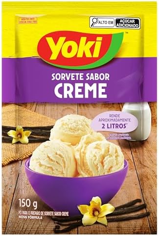 Pó para Preparo de Sorvete Sabor Creme Yoki Pacote 150g