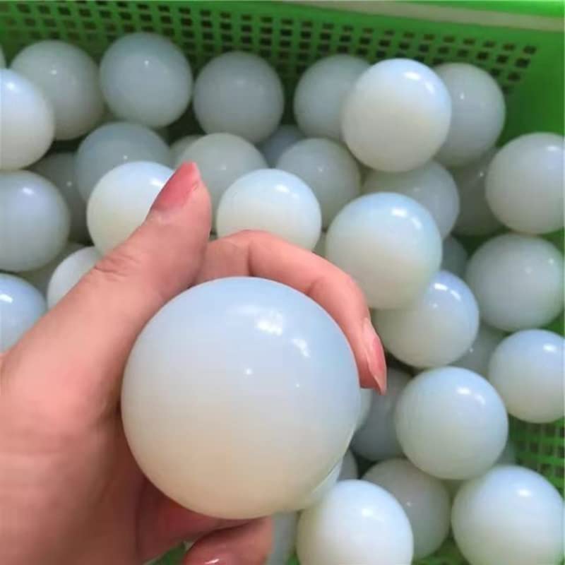 Esfera de cuarzo blanco natural ópalo de 45mm para decoración de hogar y salón mineral