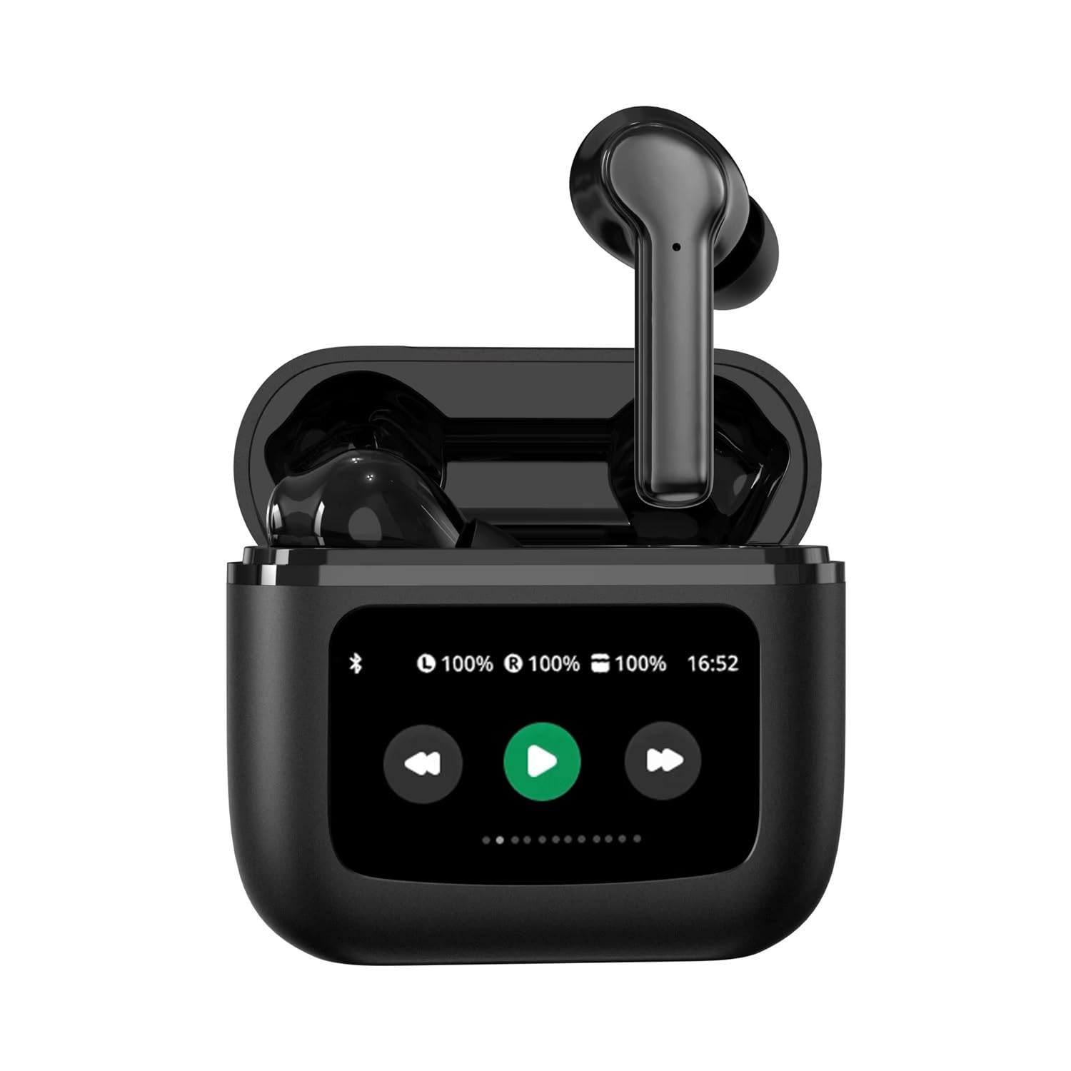 True Wireless Stereo in Ear Earbuds with Touch LCD Display and Active Noise-Cancellation | Low Latency Gaming | Type-C Fast Charging | IPX6 Waterproof Standard | Bluetooth 5.3 Earbuds TWS (Black) True Wireless Stereo in Ear Earbuds with Touch LCD Display and Active Noise-Cancellation | Low Latency Gaming | Type-C Fast Charging | IPX6 Waterproof Standard | Bluetooth 5.3 Earbuds TWS (Black)