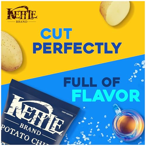 Image of Kettle Brand Sea Salt and Vinegar Kettle Potato Chips, Gluten-Free, Non-GMO, 7.5 oz Bag (Pack of 12)