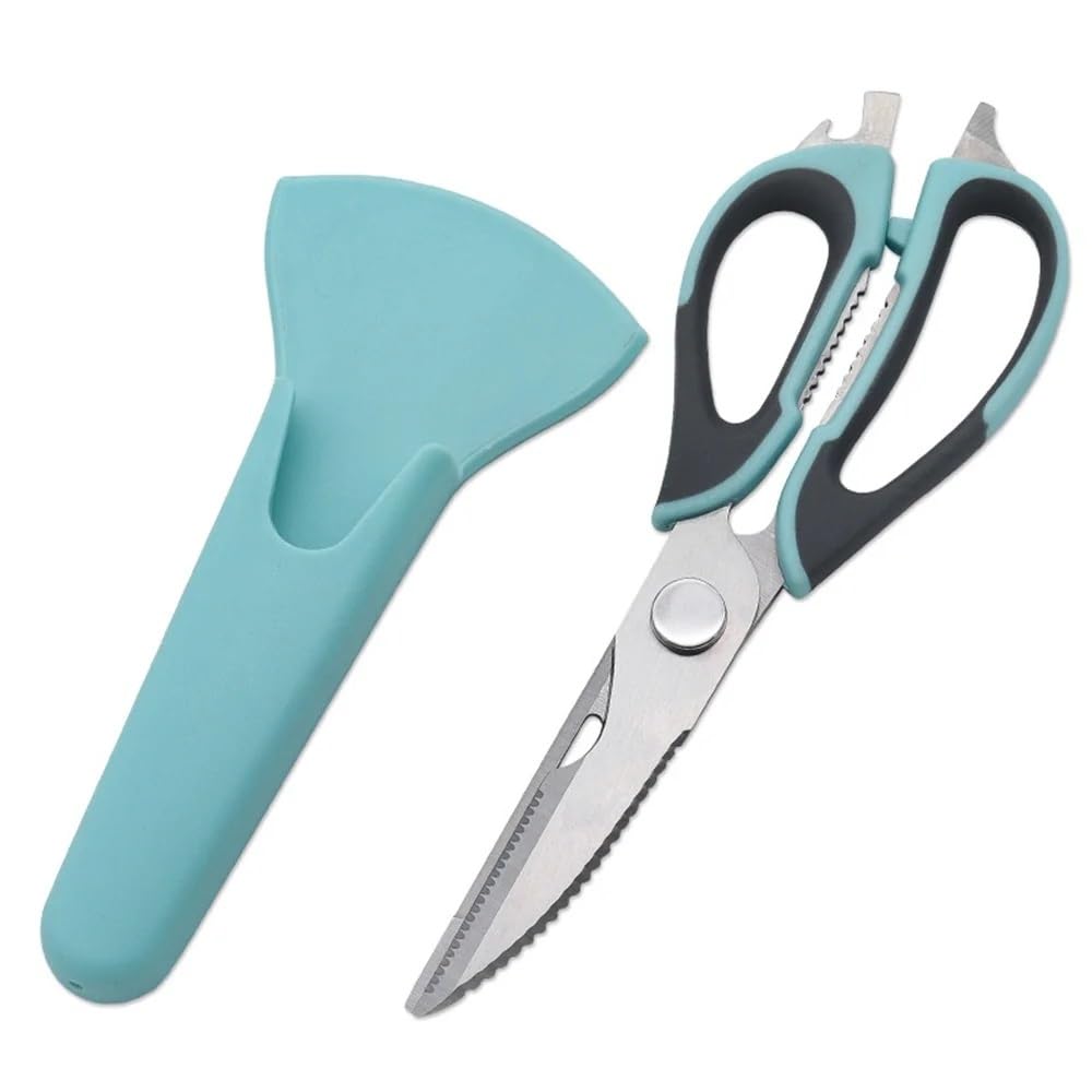 Forbici da Cucina, Forbici da Cucina Multiuso, apriscatole e disossatrici per pollame (Rosa)