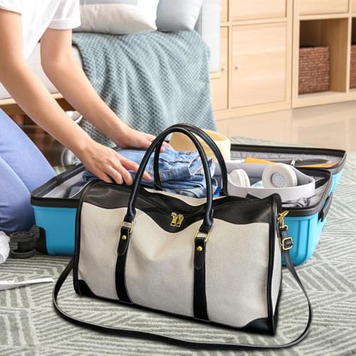 Sports Gym Bag Canvas Large Pouch Travel Duffle Bag for Exercise Workout Travel, Black Small2