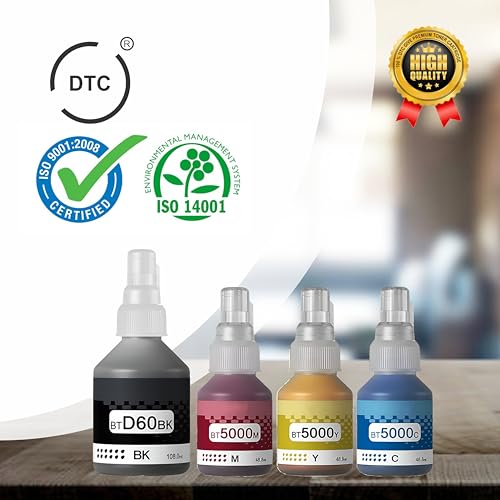 Image of Duplex DTC Ink Compatible for Brother BT6000Bk / BT5000 DCP T310, T300, T510, T500, T910, T710, T400W, T450W, T300W, T800W, T700, T810 Printer (BT-D60BK / BT6000 Black Ink 1 Pcs)