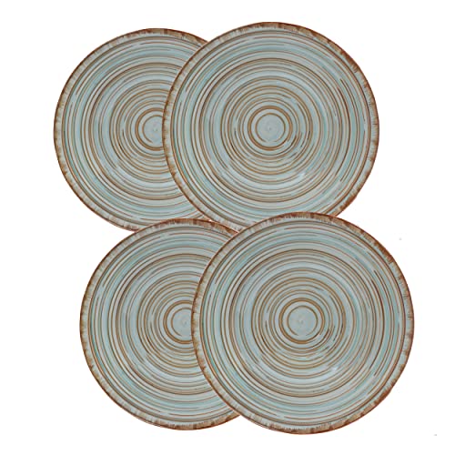 Image of Mi&Mo Ceramic Pasta Plate Set, (8) inch - Large Size Pasta Plate for Snacks, appetizers etc. Handmade Stoneware Pasta Plate by Artists - Galaxy (4)