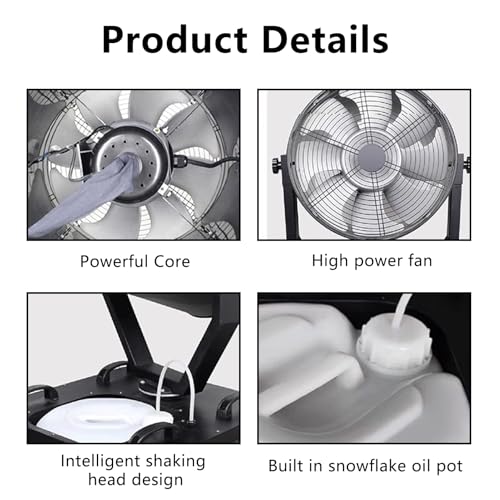 Máquina de nieve con control remoto, máquina de nieve artificial de 3000 W para interiores y exteriores, ideal para escenarios, Navidad, fiestas y festividades miniatura 5
