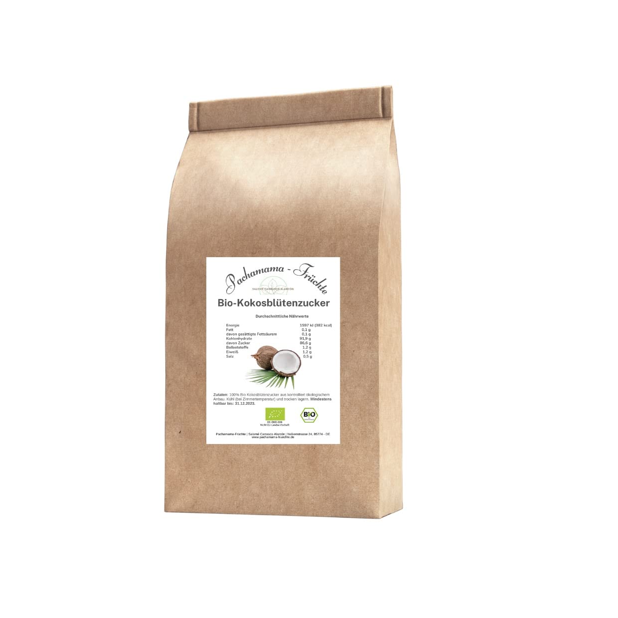 BIO Kokosblütenzucker 3 kg | | Plastikfrei | Ohne Susatzstoffe
