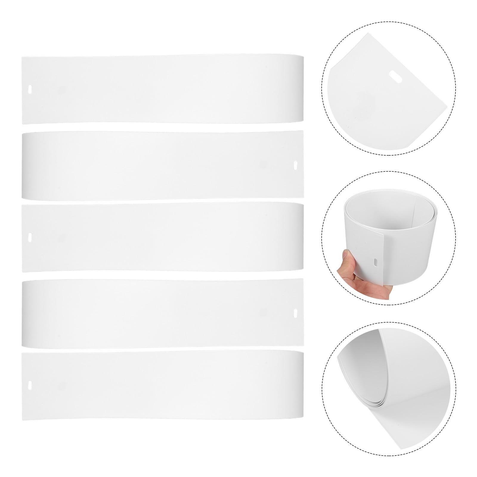 PACKOVE Lamelles pour Stores Verticaux PVC Blanc, Lot de 5 Pièces