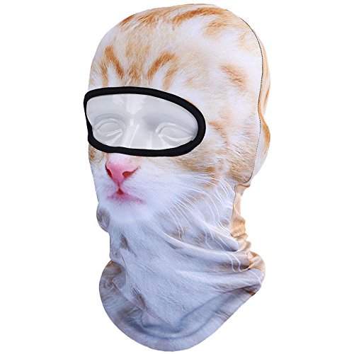 Image of Cat Balaclava,Dog Balaclava,Halloween Hat,Cute Full Face Hood Mask Animal Ski Mask for Hiking Riding Sports Outdoor