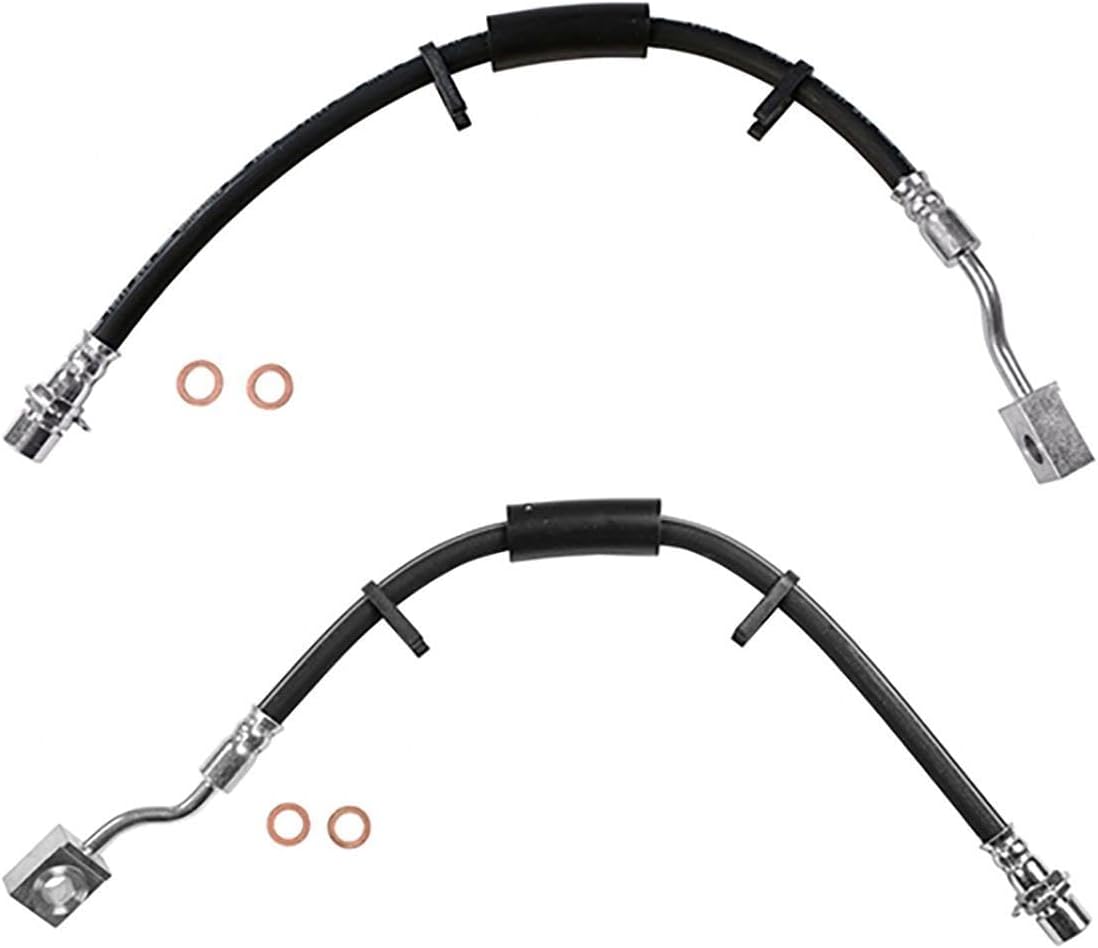 Front Brake Hose, 2PC Brake Line Hose Replacement Brake Hydraulic Hose for Dodge Durango 2017 2016 2015 2014 2013 2012 2011 for Jeep Grand Cherokee 2016 2015 2014 2013 2012 2011